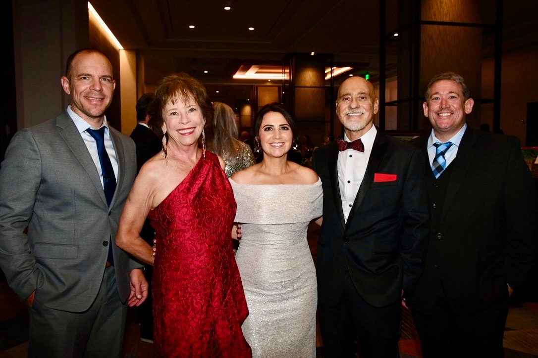 Group of five at a formal PSO gala event